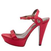 Pre-owned Satin sandals Sergio Rossi Pre-owned , Pink , Dames