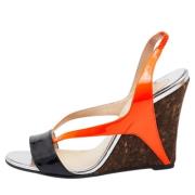 Pre-owned Leather sandals Christian Louboutin Pre-owned , Orange , Dam...