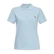 Polo shirt met logo patch PS By Paul Smith , Blue , Dames