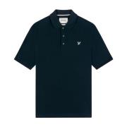 Vintage Flatback Pique Polo Shirt Lyle & Scott , Blue , Heren