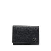 Pre-owned Leather wallets Gucci Vintage , Black , Dames