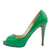 Pre-owned Leather heels Christian Louboutin Pre-owned , Green , Dames