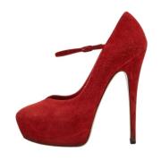 Pre-owned Suede heels Casadei Pre-owned , Red , Dames