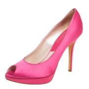 Pre-owned Satin heels Dior Vintage , Pink , Dames