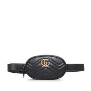 Pre-owned Leather crossbody-bags Gucci Vintage , Black , Dames