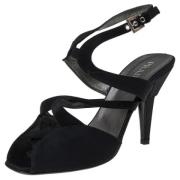 Pre-owned Satin sandals Prada Vintage , Black , Dames