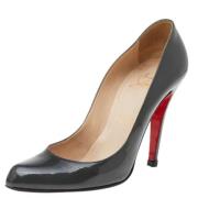 Pre-owned Leather heels Christian Louboutin Pre-owned , Gray , Dames