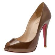 Pre-owned Leather heels Christian Louboutin Pre-owned , Green , Dames