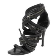 Pre-owned Leather sandals Giuseppe Zanotti Pre-owned , Black , Dames