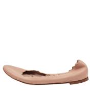 Pre-owned Leather flats Chloé Pre-owned , Beige , Dames