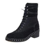 Pre-owned Suede boots Chanel Vintage , Black , Dames