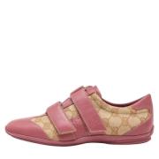 Pre-owned Canvas sneakers Gucci Vintage , Beige , Dames