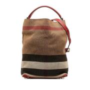 Pre-owned Leather handbags Burberry Vintage , Brown , Dames