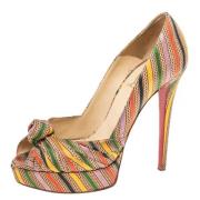 Pre-owned Canvas heels Christian Louboutin Pre-owned , Multicolor , Da...