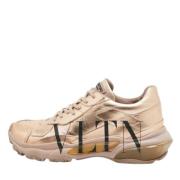Pre-owned Leather sneakers Valentino Vintage , Yellow , Dames