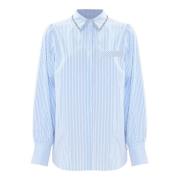 Shirt met str op de kraag Kocca , Blue , Dames