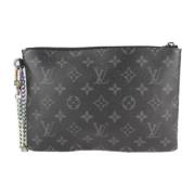 Pre-owned Canvas clutches Louis Vuitton Vintage , Black , Dames