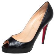 Pre-owned Leather heels Christian Louboutin Pre-owned , Black , Dames