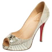 Pre-owned Leather heels Christian Louboutin Pre-owned , Yellow , Dames