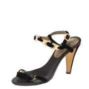 Pre-owned Velvet sandals Marc Jacobs Pre-owned , Black , Dames