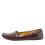 Pre-owned Leather flats Prada Vintage , Red , Dames