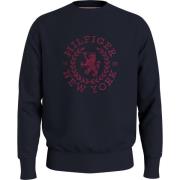 Blauwe Katoenen Trui voor Heren Tommy Hilfiger , Blue , Heren