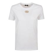 Gesso T-shirt voor vrouwen Elisabetta Franchi , White , Dames
