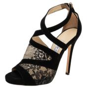 Pre-owned Lace sandals Jimmy Choo Pre-owned , Black , Dames
