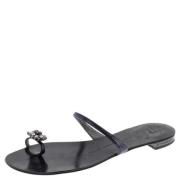 Pre-owned Leather flats Giuseppe Zanotti Pre-owned , Black , Dames