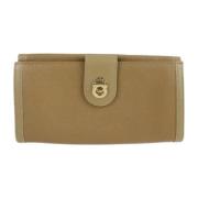 Pre-owned Leather wallets Bvlgari Vintage , Brown , Dames