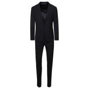 Single Breasted Suits Reveres 1949 , Black , Heren