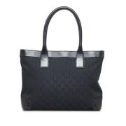 Pre-owned Leather totes Gucci Vintage , Black , Dames