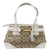 Pre-owned Canvas handbags Coach Pre-owned , Beige , Dames