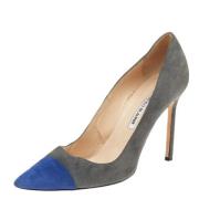 Pre-owned Suede heels Manolo Blahnik Pre-owned , Gray , Dames