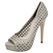 Pre-owned Leather heels Miu Miu Pre-owned , Gray , Dames