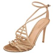 Pre-owned Fabric sandals Gianvito Rossi Pre-owned , Yellow , Dames