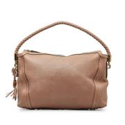 Pre-owned Leather shoulder-bags Gucci Vintage , Beige , Dames