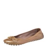 Pre-owned Leather flats Louis Vuitton Vintage , Yellow , Dames