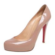 Pre-owned Leather heels Christian Louboutin Pre-owned , Beige , Dames