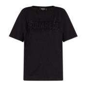 T-shirt met logo Dsquared2 , Black , Dames