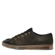 Pre-owned Leather sneakers Chanel Vintage , Black , Dames