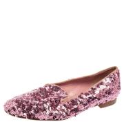 Pre-owned Leather flats Ralph Lauren Pre-owned , Pink , Dames