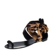 Pre-owned Satin sandals Giuseppe Zanotti Pre-owned , Brown , Dames