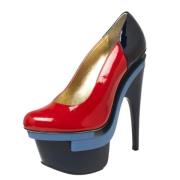 Pre-owned Leather heels Versace Pre-owned , Red , Dames
