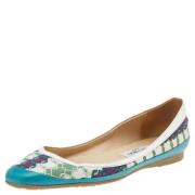 Pre-owned Canvas flats Jimmy Choo Pre-owned , Green , Dames