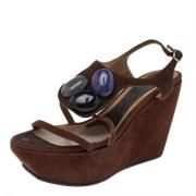 Pre-owned Suede sandals Marni Pre-owned , Brown , Dames