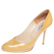 Pre-owned Leather heels Jimmy Choo Pre-owned , Yellow , Dames