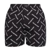 Shorts met logopatroon Balenciaga , Black , Heren