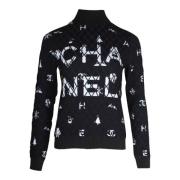 Pre-owned Cashmere tops Chanel Vintage , Black , Dames