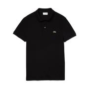 Zwarte Polo Shirt met Logo Lacoste , Black , Heren